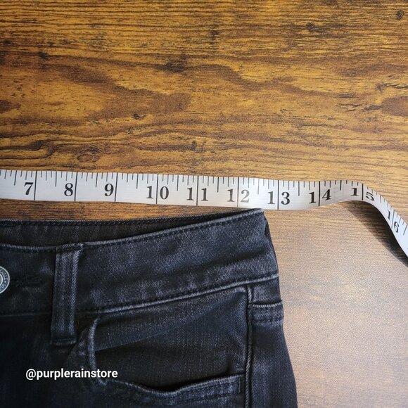American Eagle Jeans 2 R Jegging Super Hi Rise 360 Next Level Stretch Black Wash - Picture 7 of 12